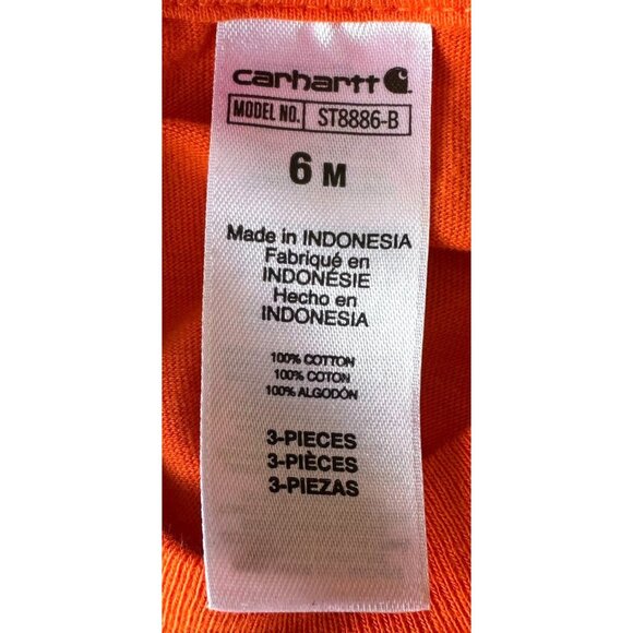 Carhartt Outdoors Baby Shirt 6 Months Orange Black Labrador Dog Ducks READ - Picture 10 of 11